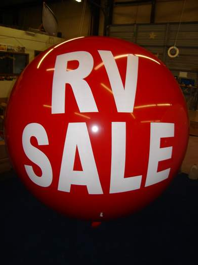 7 ft. sale balloon with RV lettering